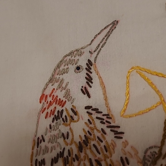 Vintage Hand Stitched Alabama State Bird & Flower - Picture 2 of 16